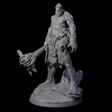 Brutish Hill Giant Warrior Miniature for Dungeons and Dragons, Pathfinder or other TTRPGs