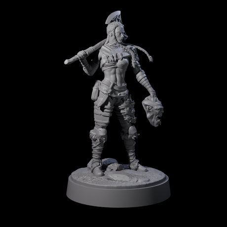 Brynna - Orc Hunter Miniature for Dungeons and Dragons, Pathfinder or other TTRPGs