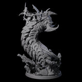 Bucking Purple Worm Rider B Miniature for Dungeons and Dragons, Pathfinder or other TTRPGs