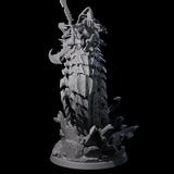 Bucking Purple Worm Rider B Miniature for Dungeons and Dragons, Pathfinder or other TTRPGs