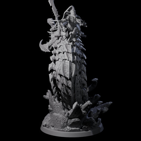 Bucking Purple Worm Rider B Miniature for Dungeons and Dragons, Pathfinder or other TTRPGs