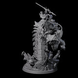Bucking Purple Worm Rider C Miniature for Dungeons and Dragons, Pathfinder or other TTRPGs