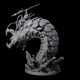 Bucking Purple Worm Rider C Miniature for Dungeons and Dragons, Pathfinder or other TTRPGs