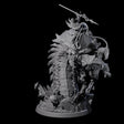 Bucking Purple Worm Rider C Miniature for Dungeons and Dragons, Pathfinder or other TTRPGs