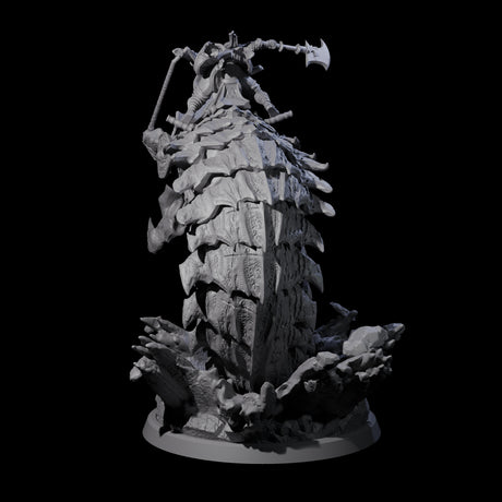 Bucking Purple Worm Rider D Miniature for Dungeons and Dragons, Pathfinder or other TTRPGs