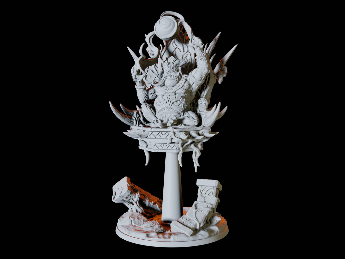 Bullywug King Miniature for Dungeons and Dragons, Pathfinder or other TTRPGs