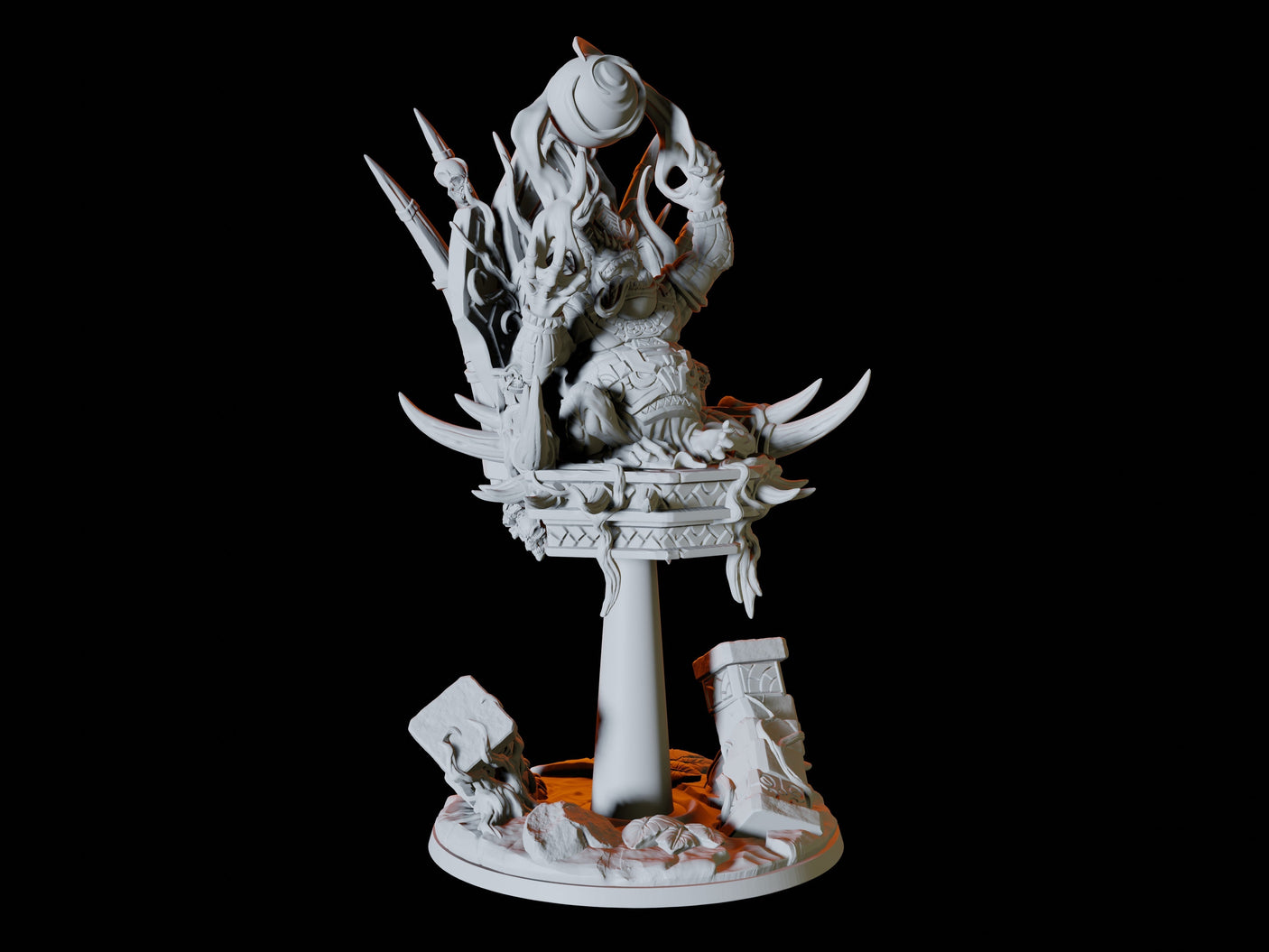 Bullywug King Miniature for Dungeons and Dragons, Pathfinder or other TTRPGs