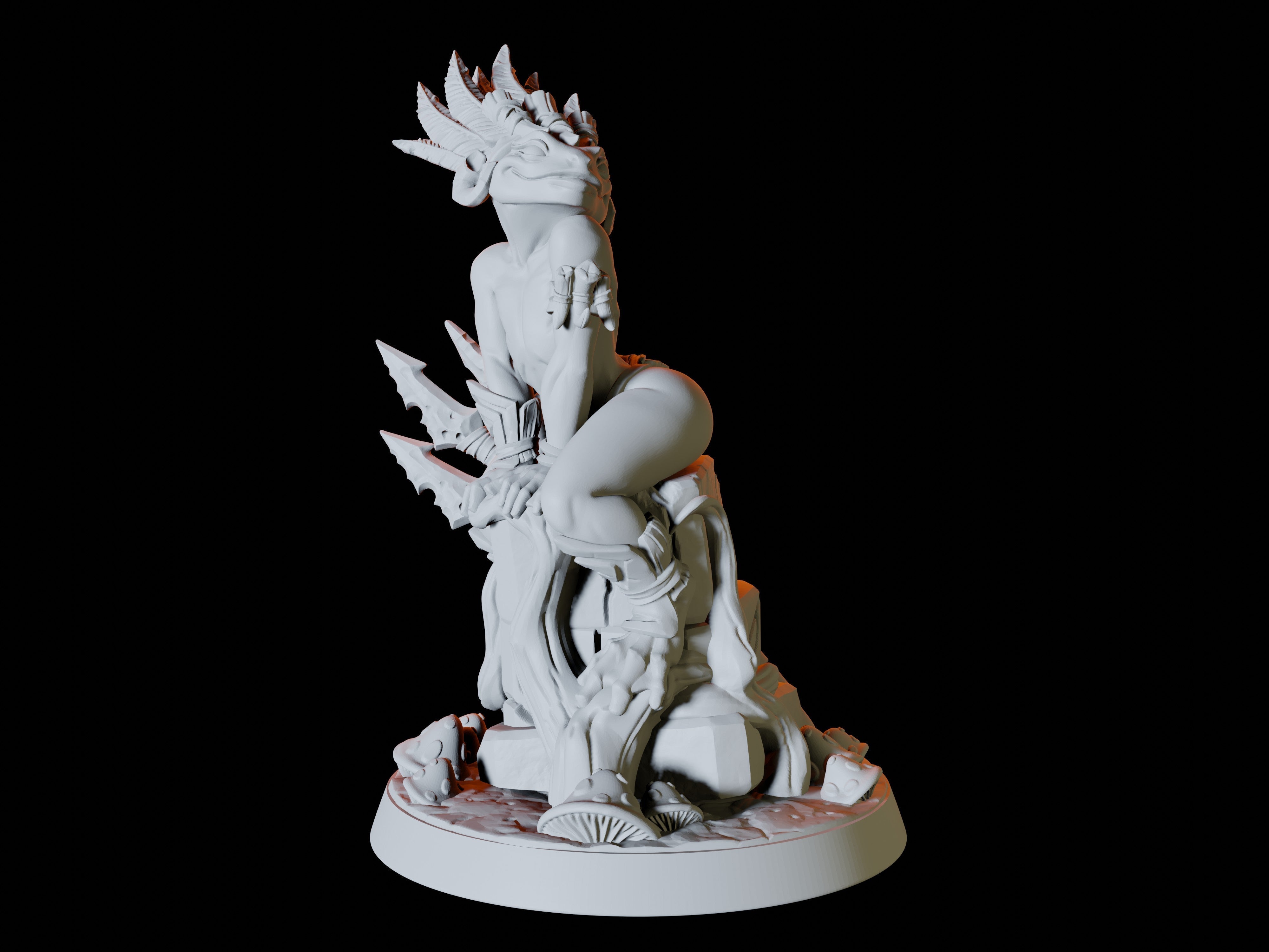 Bullywug Pinup Miniature for Dungeons and Dragons - Myth Forged