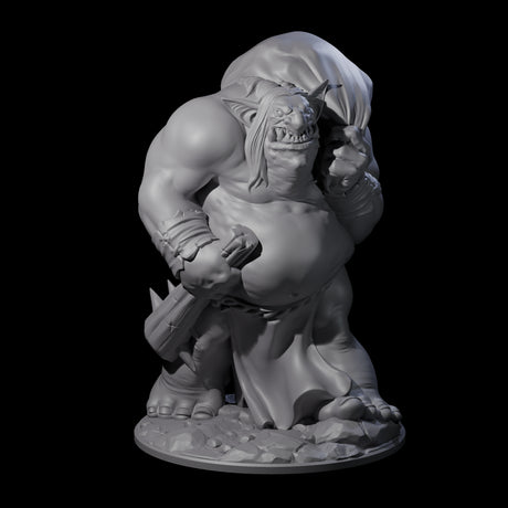 Burglering Orc Warrior Miniature for Dungeons and Dragons, Pathfinder or other TTRPGs