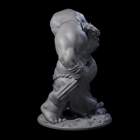 Burglering Orc Warrior Miniature for Dungeons and Dragons, Pathfinder or other TTRPGs