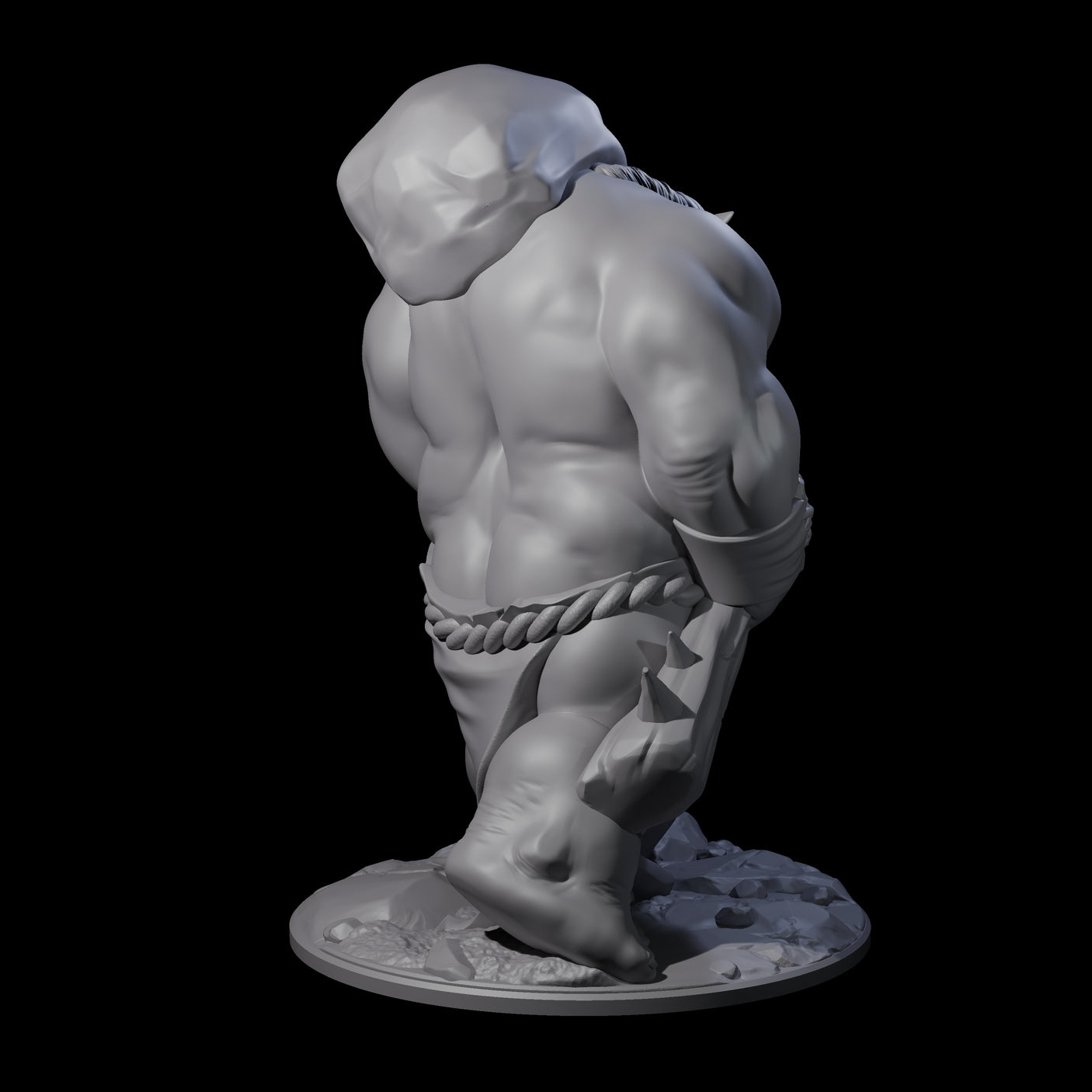 Burglering Orc Warrior Miniature for Dungeons and Dragons, Pathfinder or other TTRPGs