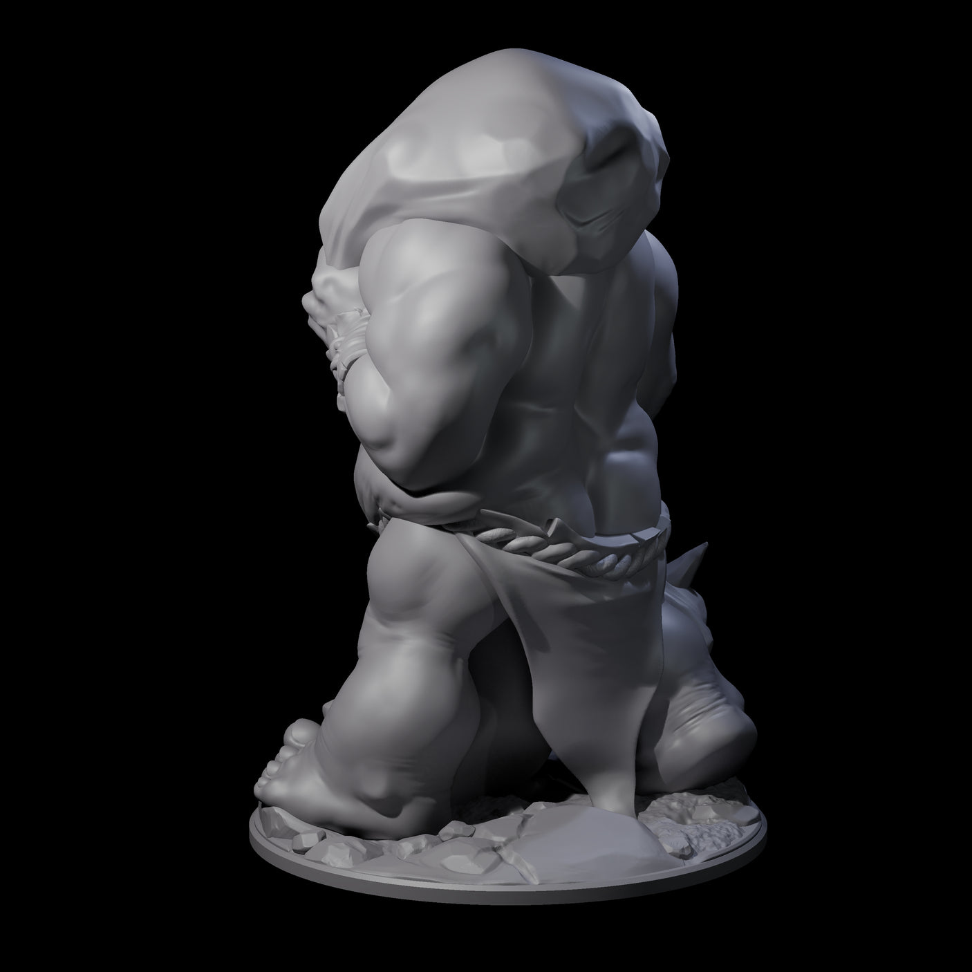 Burglering Orc Warrior Miniature for Dungeons and Dragons, Pathfinder or other TTRPGs