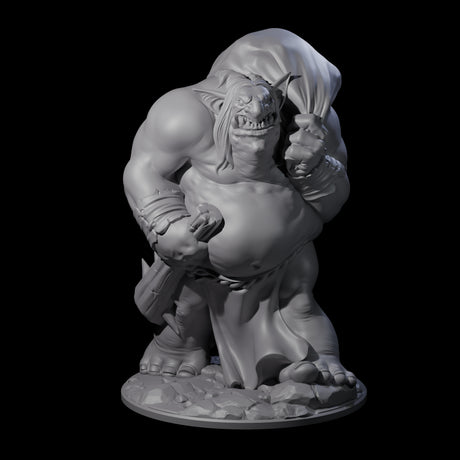 Burglering Orc Warrior Miniature for Dungeons and Dragons, Pathfinder or other TTRPGs