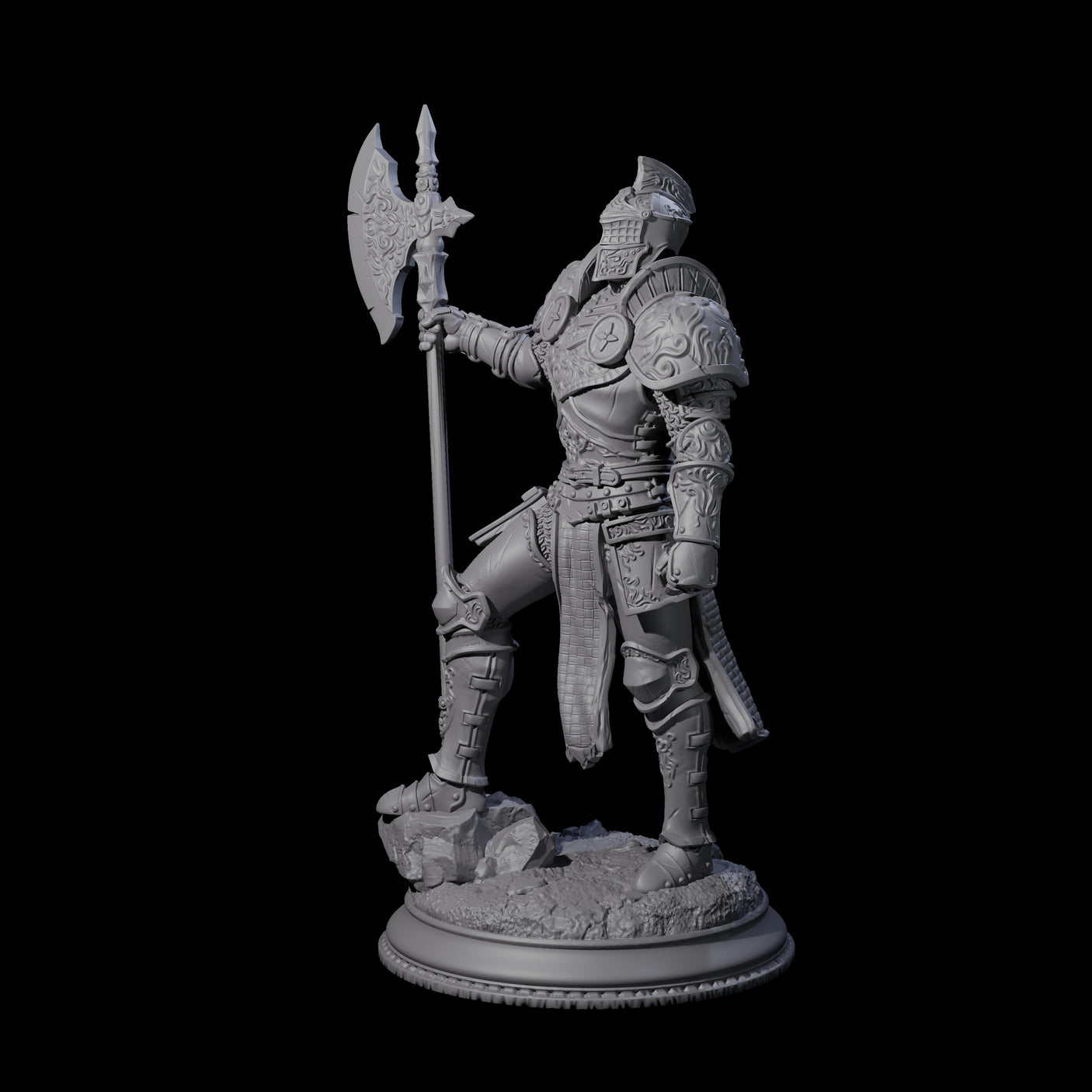 Burly Axe Guard Miniature for Dungeons and Dragons, Pathfinder or other TTRPGs