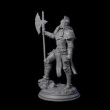 Burly Axe Guard Miniature for Dungeons and Dragons, Pathfinder or other TTRPGs