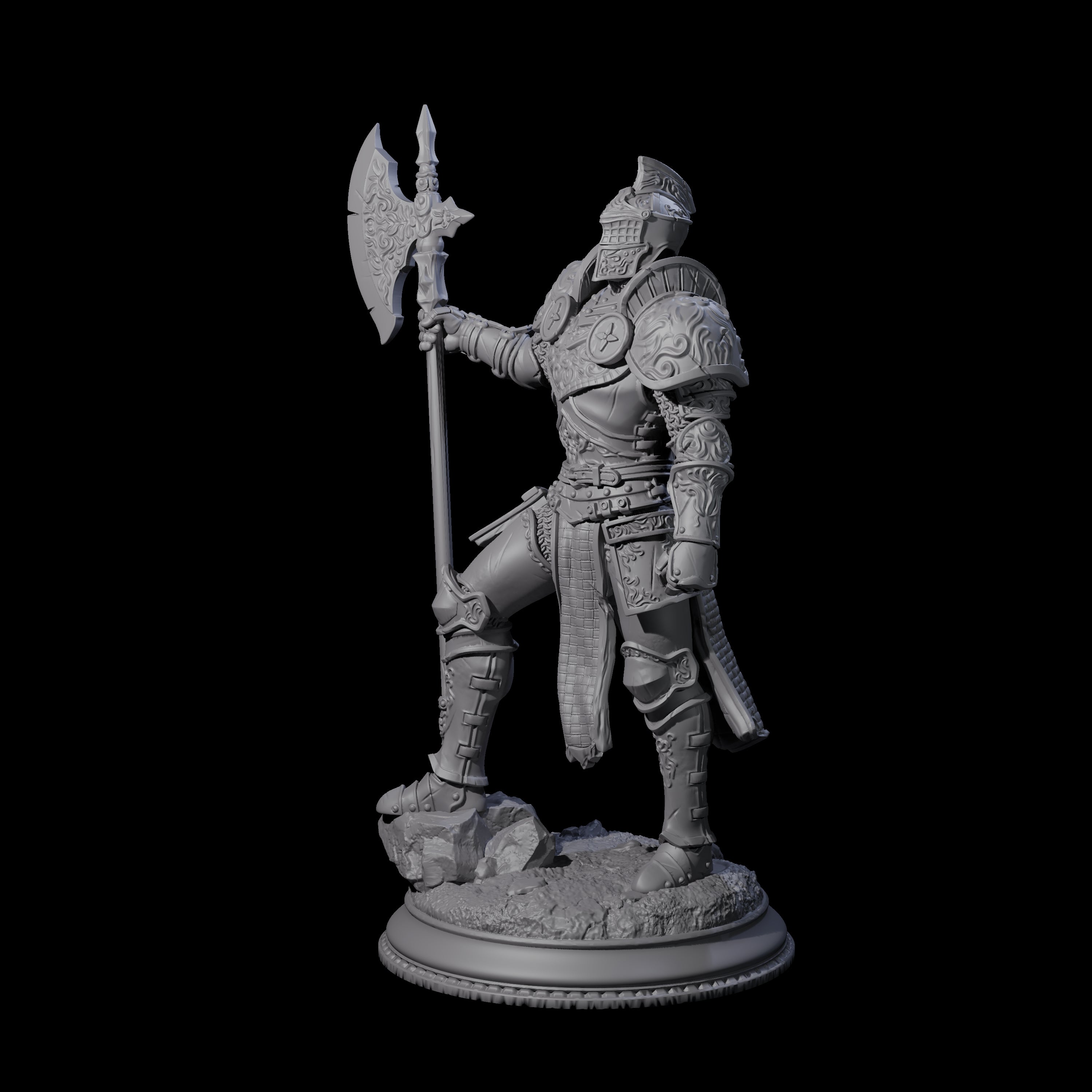 Burly Axe Guard Miniature for Dungeons and Dragons, Pathfinder or other TTRPGs