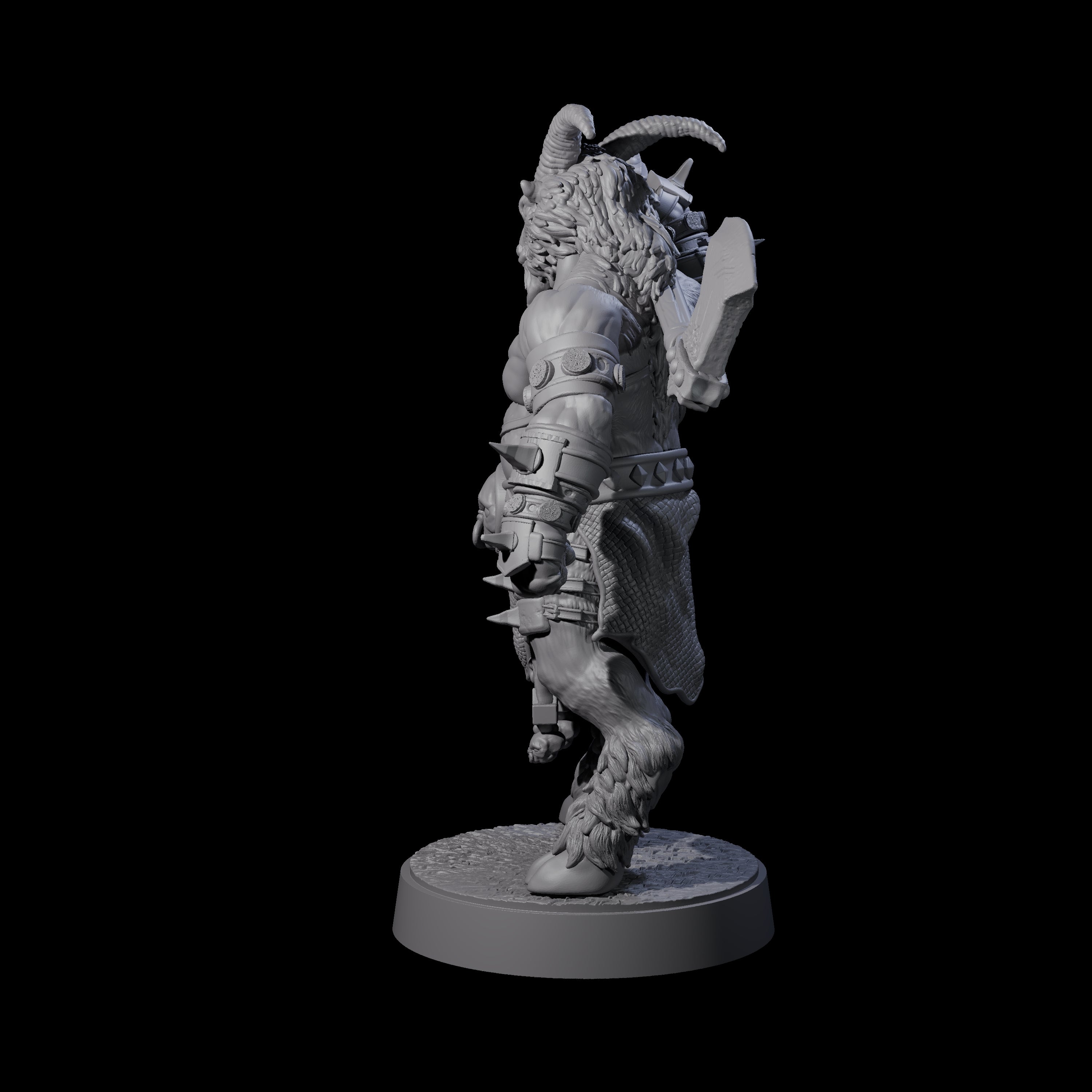 Burly Goatfolk Warrior A Miniature for Dungeons and Dragons, Pathfinder or other TTRPGs
