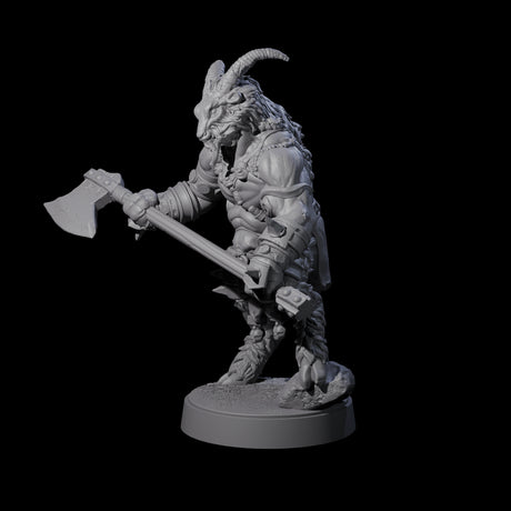 Burly Goatfolk Warrior B Miniature for Dungeons and Dragons, Pathfinder or other TTRPGs