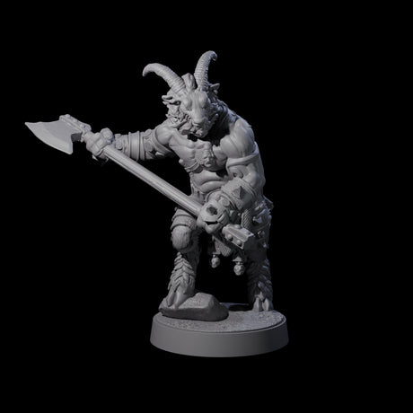 Burly Goatfolk Warrior C Miniature for Dungeons and Dragons, Pathfinder or other TTRPGs