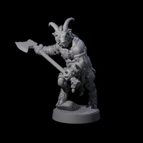 Burly Goatfolk Warrior C Miniature for Dungeons and Dragons, Pathfinder or other TTRPGs