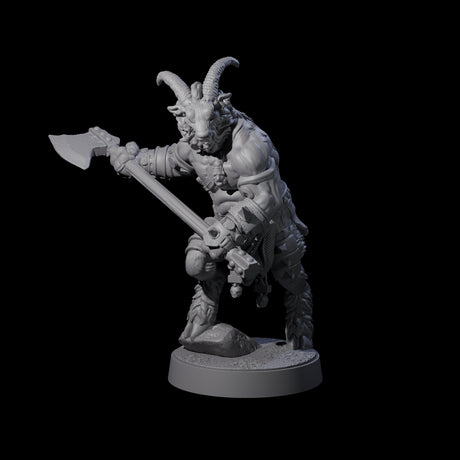 Burly Goatfolk Warrior C Miniature for Dungeons and Dragons, Pathfinder or other TTRPGs