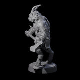 Burly Goatfolk Warrior D Miniature for Dungeons and Dragons, Pathfinder or other TTRPGs