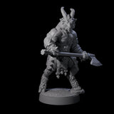 Burly Goatfolk Warrior D Miniature for Dungeons and Dragons, Pathfinder or other TTRPGs