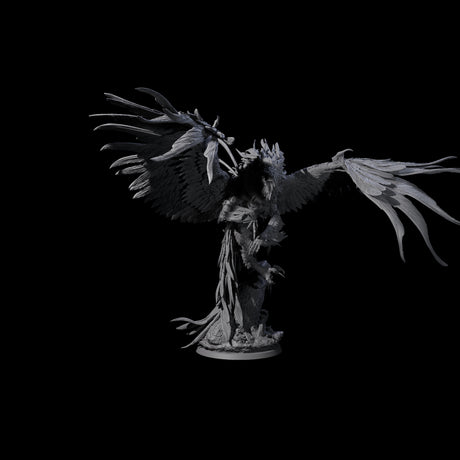 Burning Elder Phoenix Miniature for Dungeons and Dragons, Pathfinder or other TTRPGs