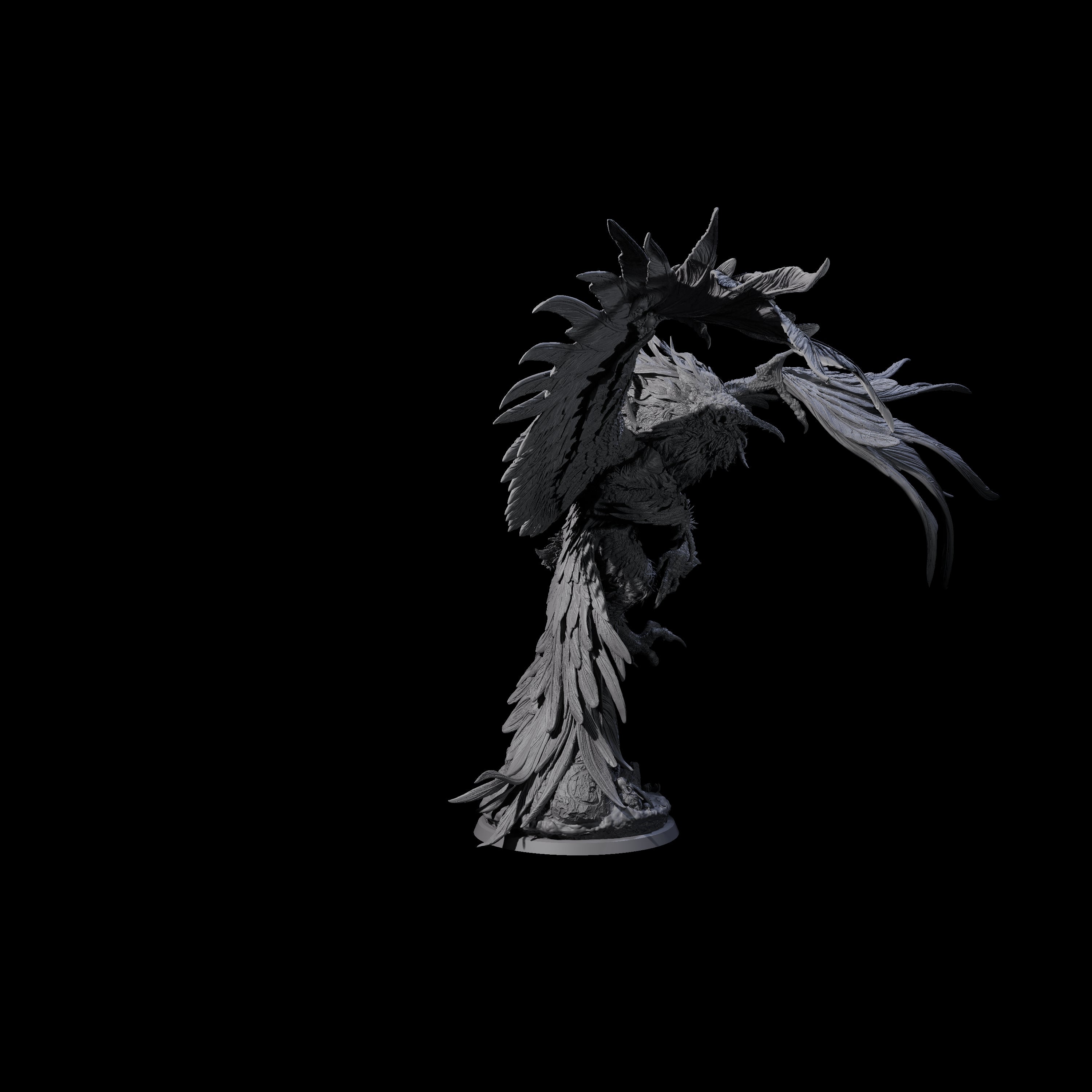 Burning Elder Phoenix Miniature for Dungeons and Dragons, Pathfinder or other TTRPGs