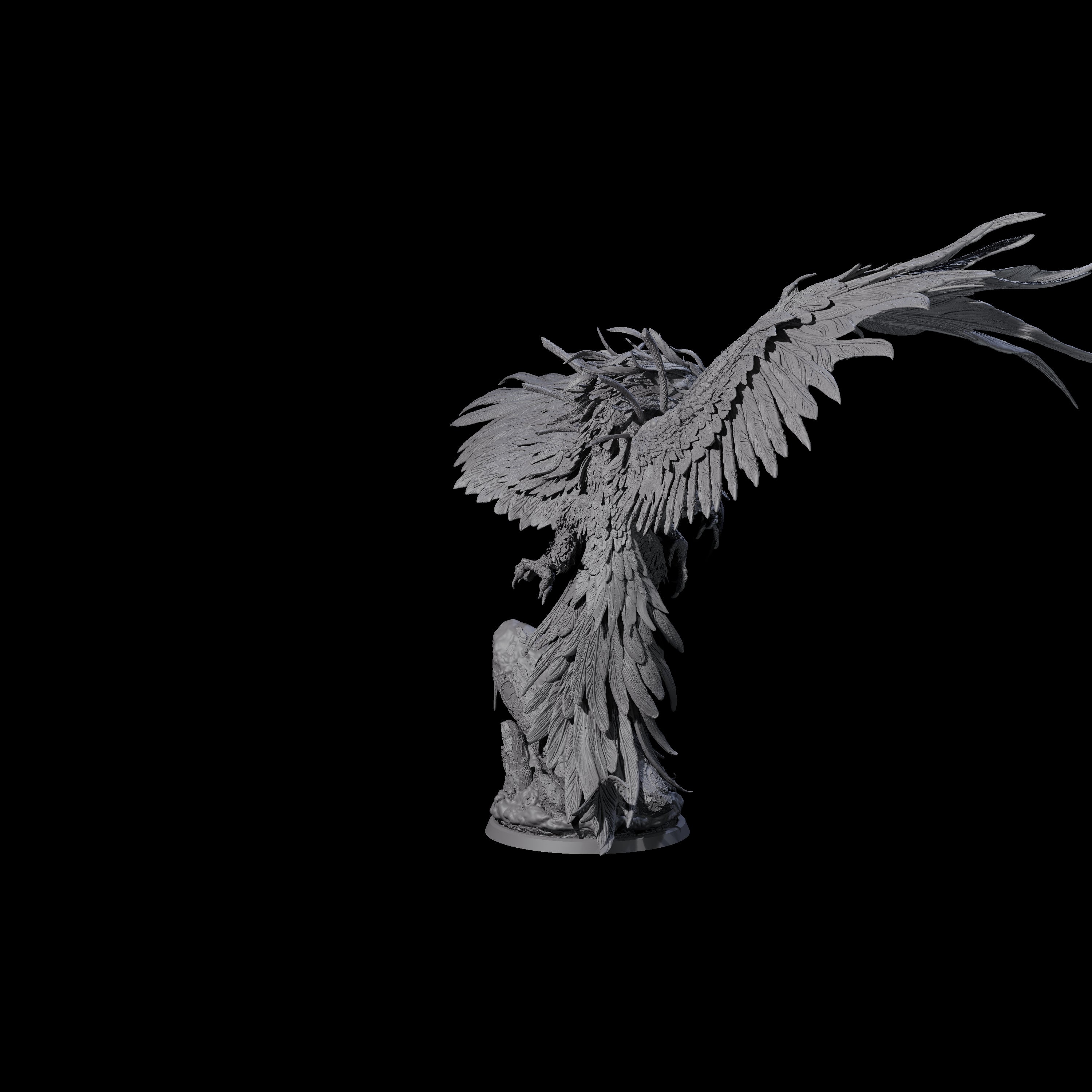 Burning Elder Phoenix Miniature for Dungeons and Dragons, Pathfinder or other TTRPGs