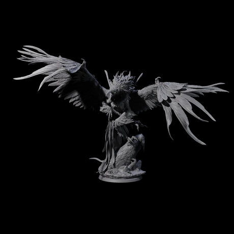 Burning Elder Phoenix Miniature for Dungeons and Dragons, Pathfinder or other TTRPGs
