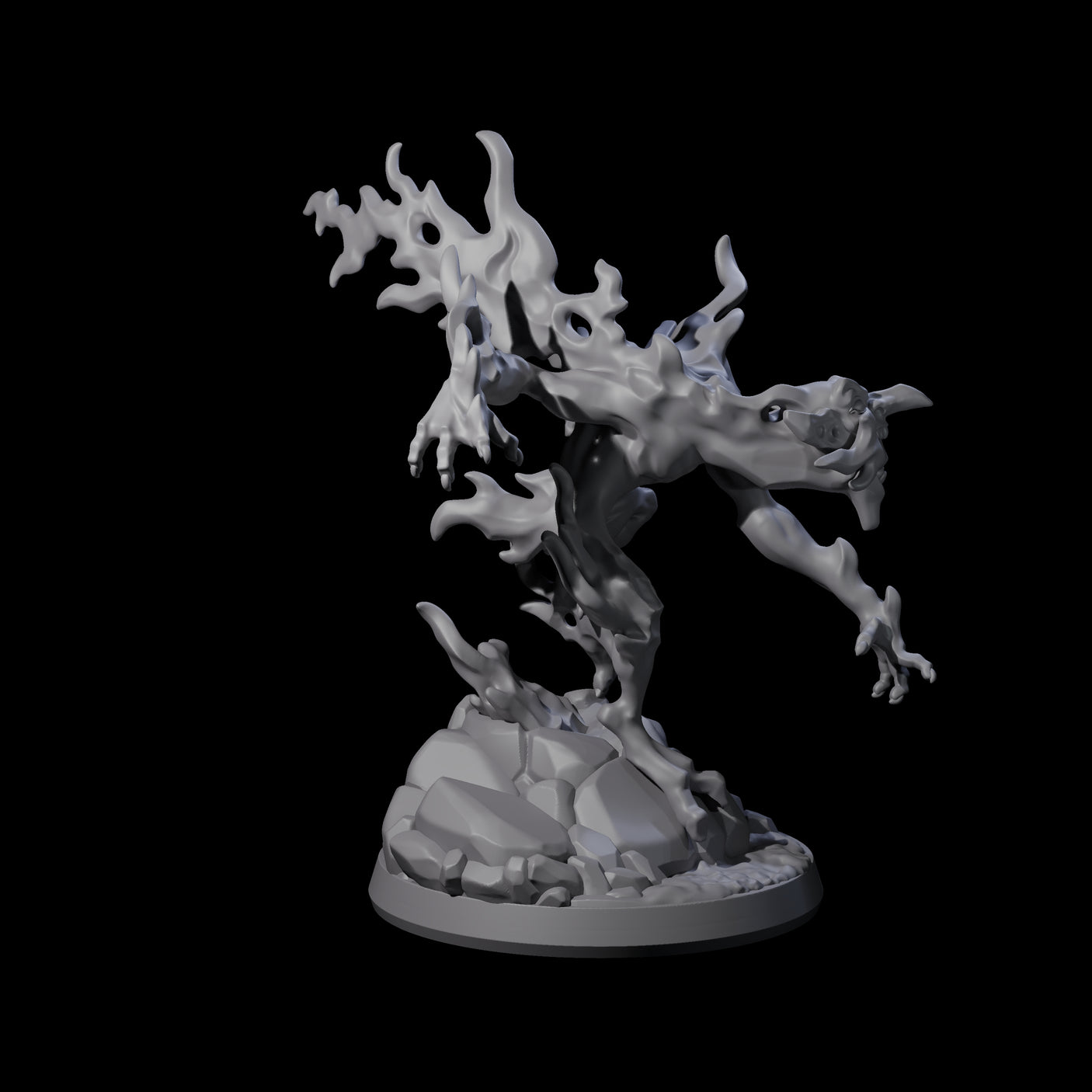 Burning Magma Mephit Miniature for Dungeons and Dragons, Pathfinder or other TTRPGs