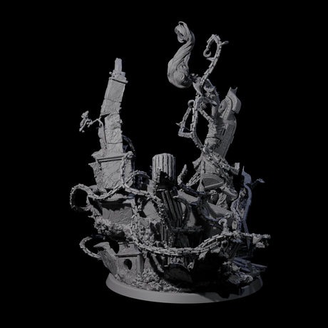 Bursting Forth Wrathful Spirit Miniature for Dungeons and Dragons, Pathfinder or other TTRPGs