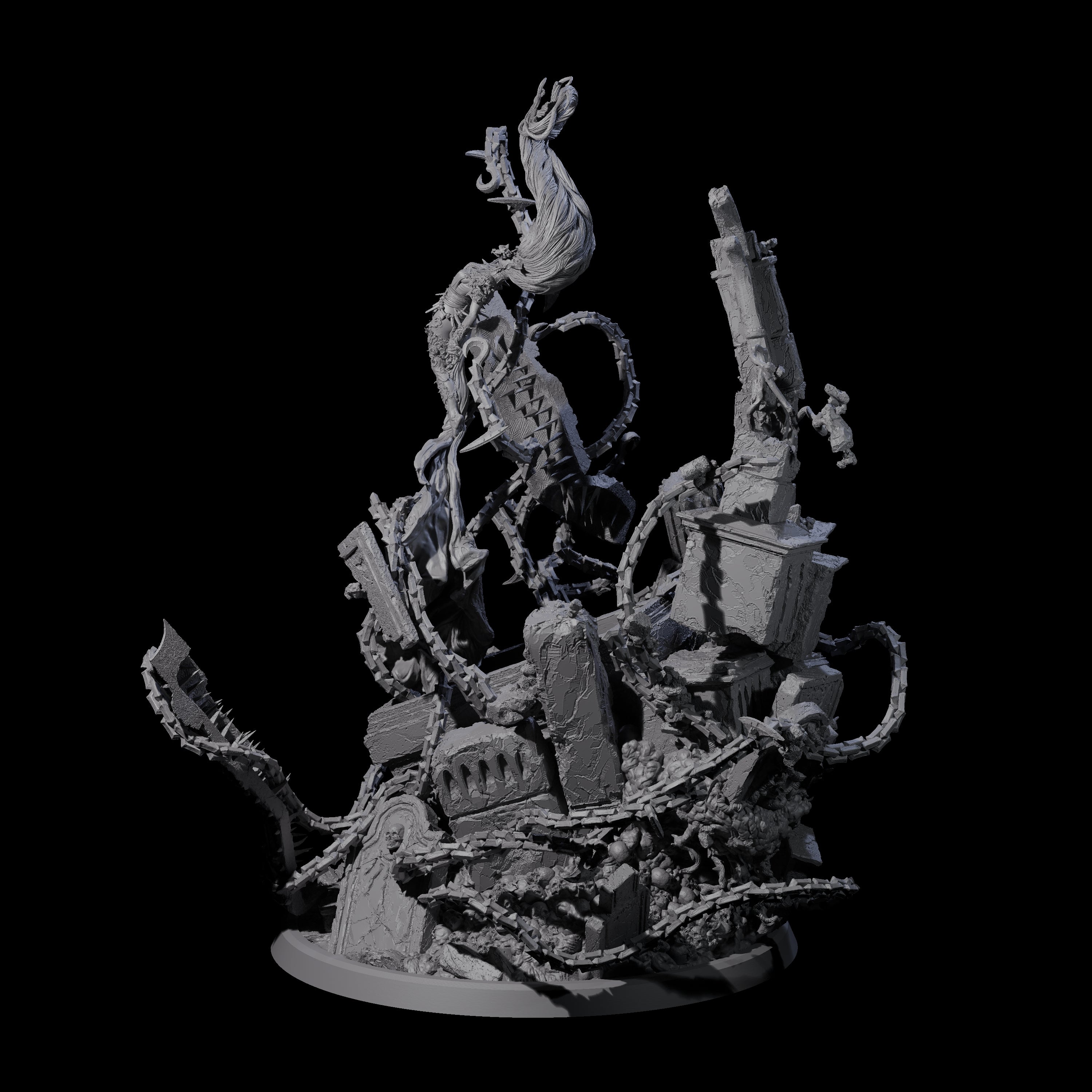 Bursting Forth Wrathful Spirit Miniature for Dungeons and Dragons, Pathfinder or other TTRPGs