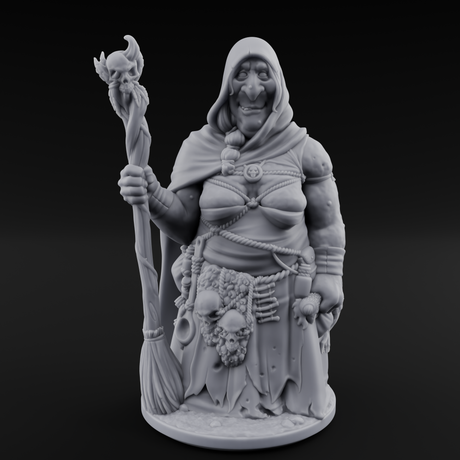 Bursting Out Hag Crone Miniature for Dungeons and Dragons, Pathfinder or other TTRPGs
