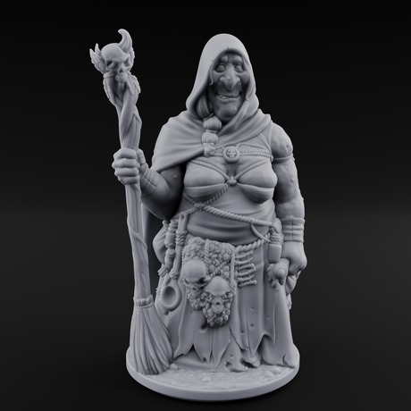 Bursting Out Hag Crone Miniature for Dungeons and Dragons, Pathfinder or other TTRPGs