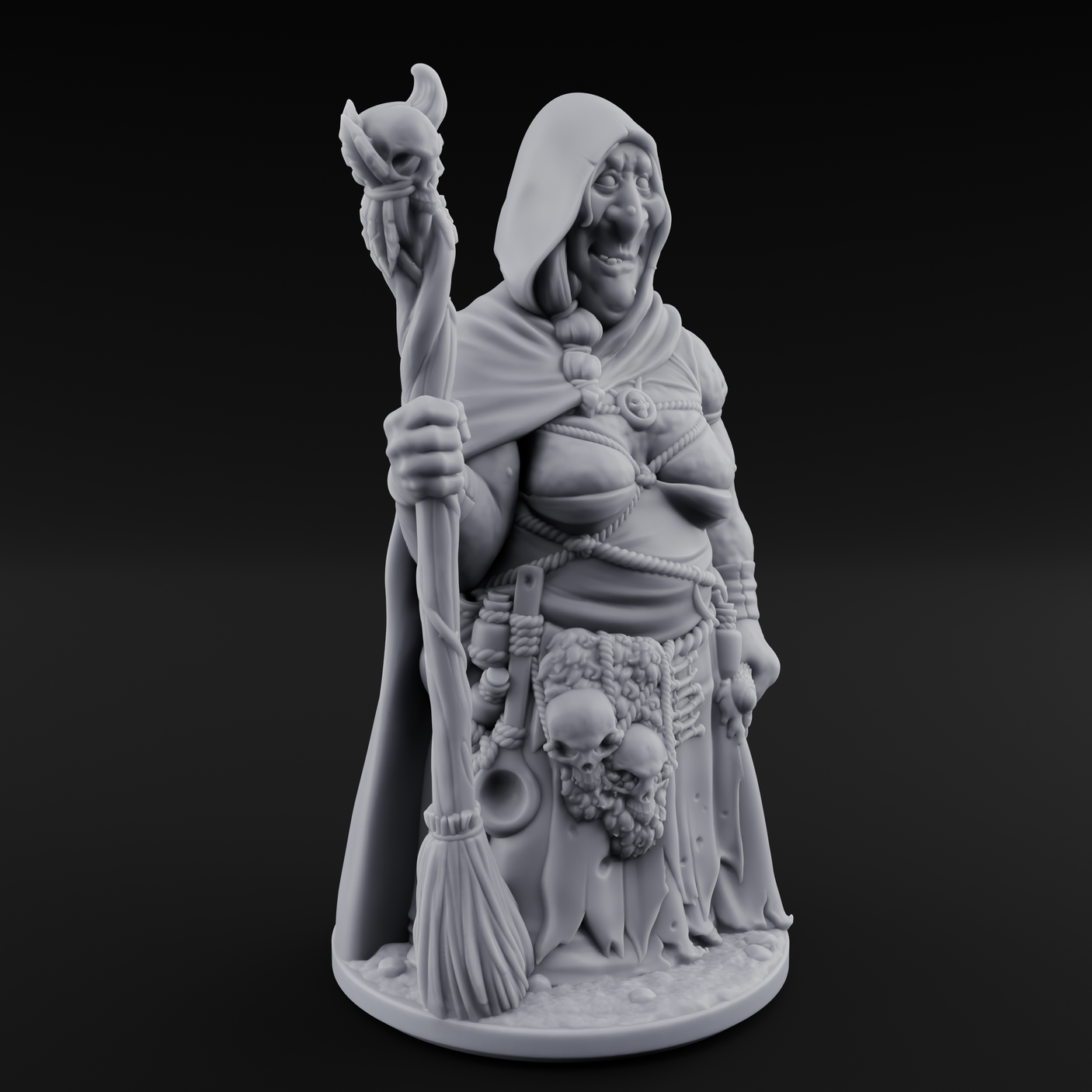 Bursting Out Hag Crone Miniature for Dungeons and Dragons, Pathfinder or other TTRPGs