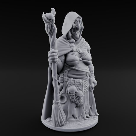 Bursting Out Hag Crone Miniature for Dungeons and Dragons, Pathfinder or other TTRPGs