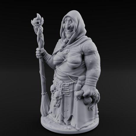 Bursting Out Hag Crone Miniature for Dungeons and Dragons, Pathfinder or other TTRPGs
