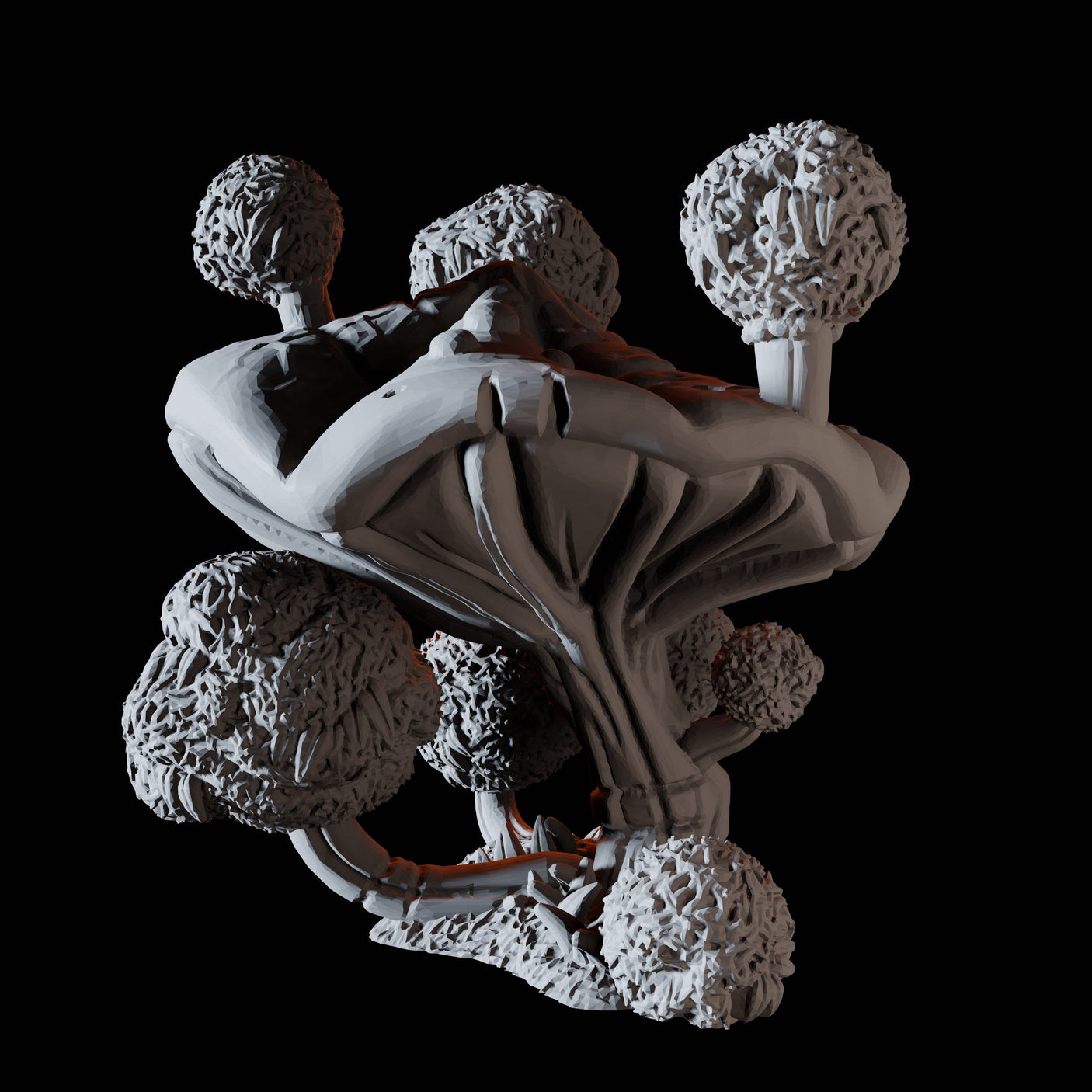 Bushes Mushroom Miniature for Dungeons and Dragons, Pathfinder or other TTRPGs