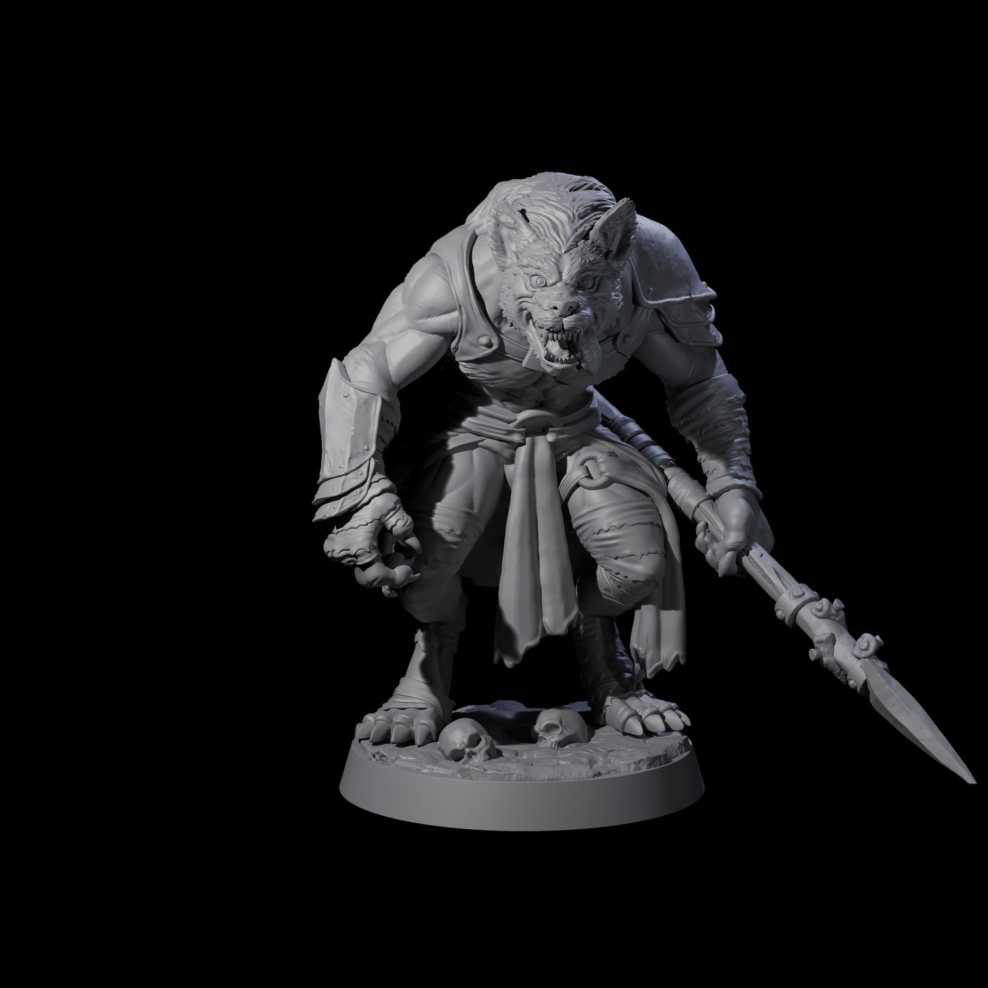 Cackling Gnoll A Miniature for Dungeons and Dragons, Pathfinder or other TTRPGs