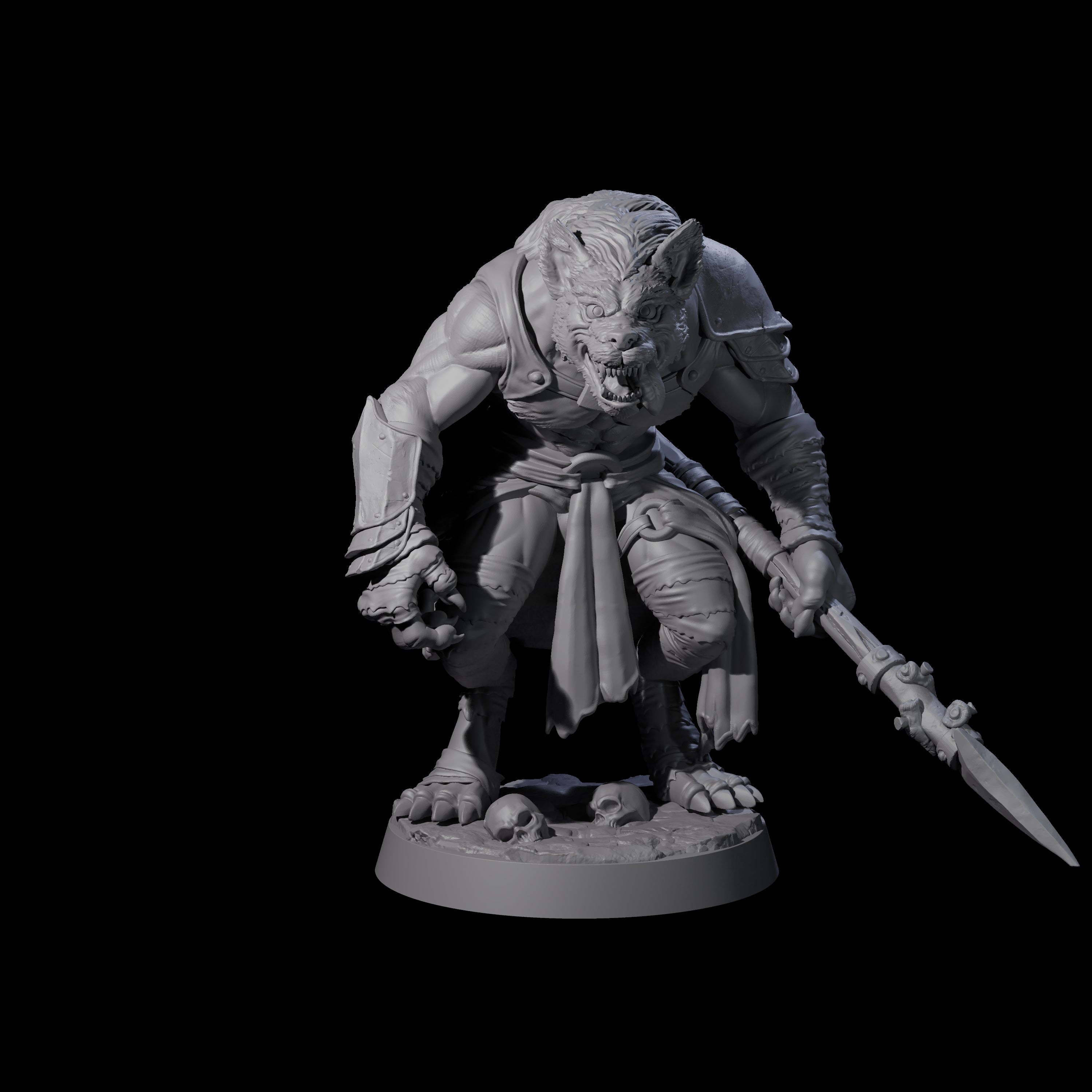 Cackling Gnoll A Miniature for Dungeons and Dragons, Pathfinder or other TTRPGs