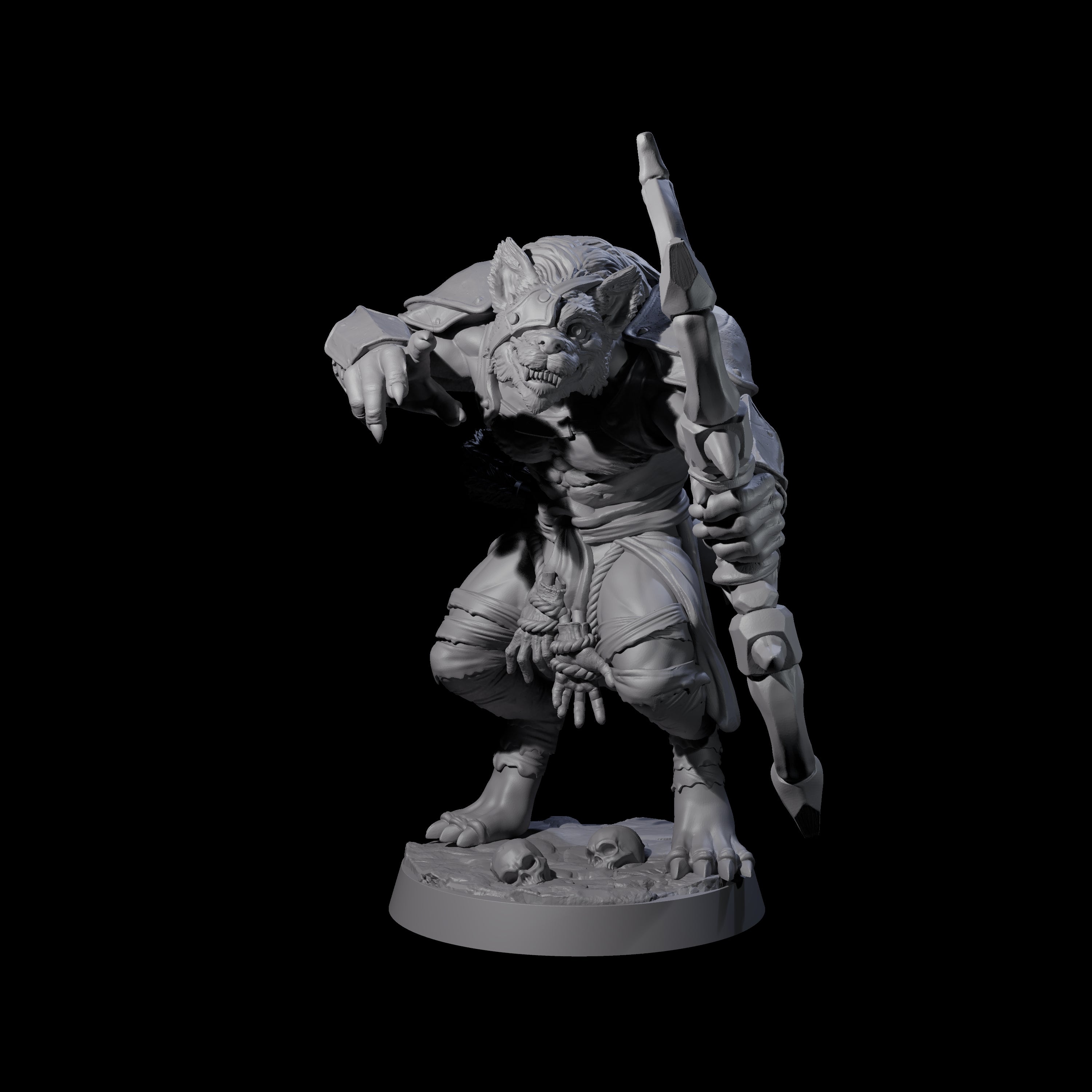 Cackling Gnoll C Miniature for Dungeons and Dragons, Pathfinder or other TTRPGs