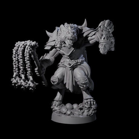 Cackling Gnoll Commander Miniature for Dungeons and Dragons, Pathfinder or other TTRPGs