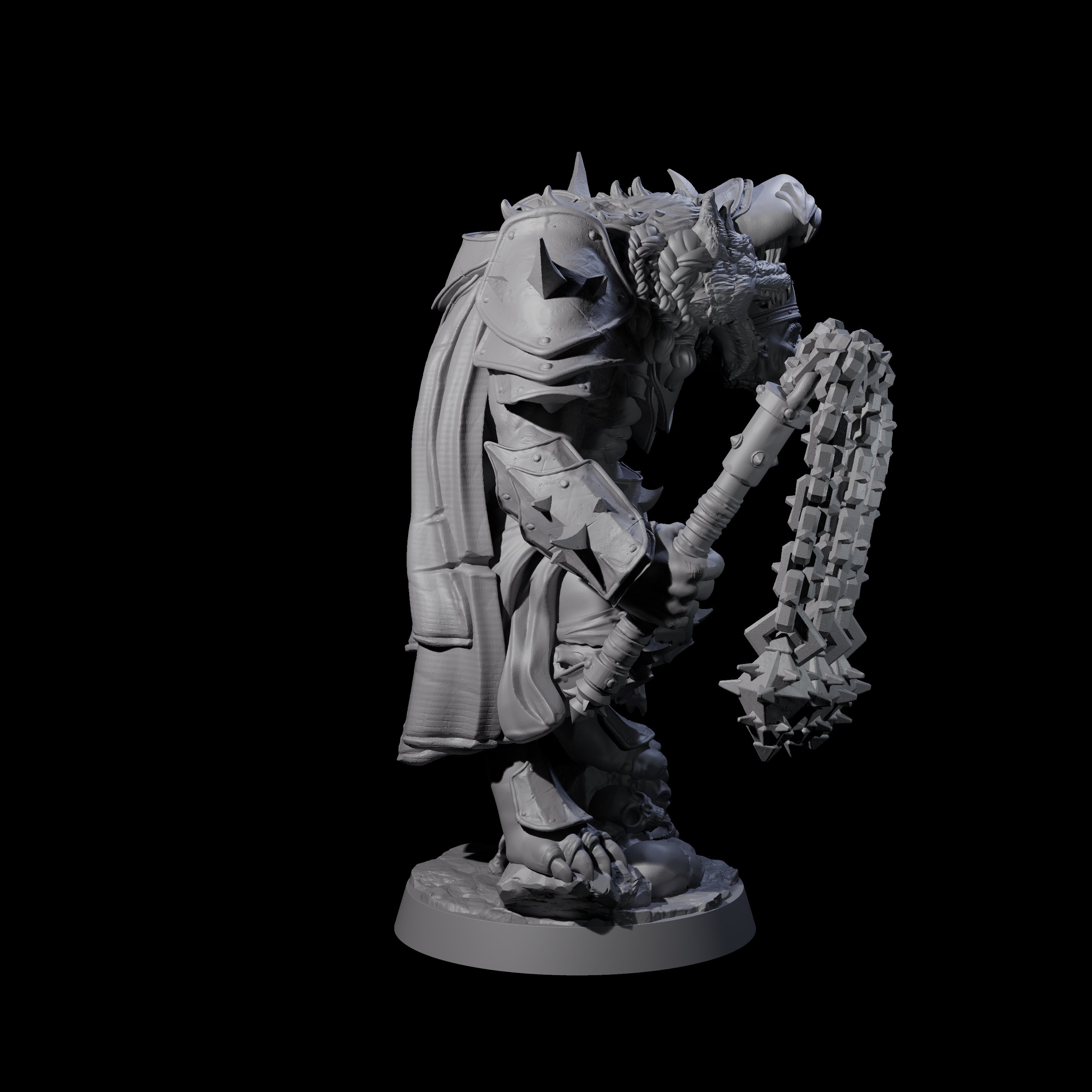 Cackling Gnoll Commander Miniature for Dungeons and Dragons, Pathfinder or other TTRPGs