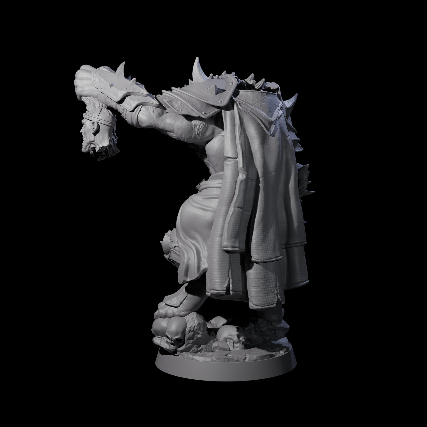 Cackling Gnoll Commander Miniature for Dungeons and Dragons, Pathfinder or other TTRPGs