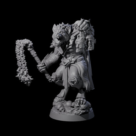 Cackling Gnoll Commander Miniature for Dungeons and Dragons, Pathfinder or other TTRPGs