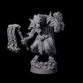 Cackling Gnoll Commander Miniature for Dungeons and Dragons, Pathfinder or other TTRPGs