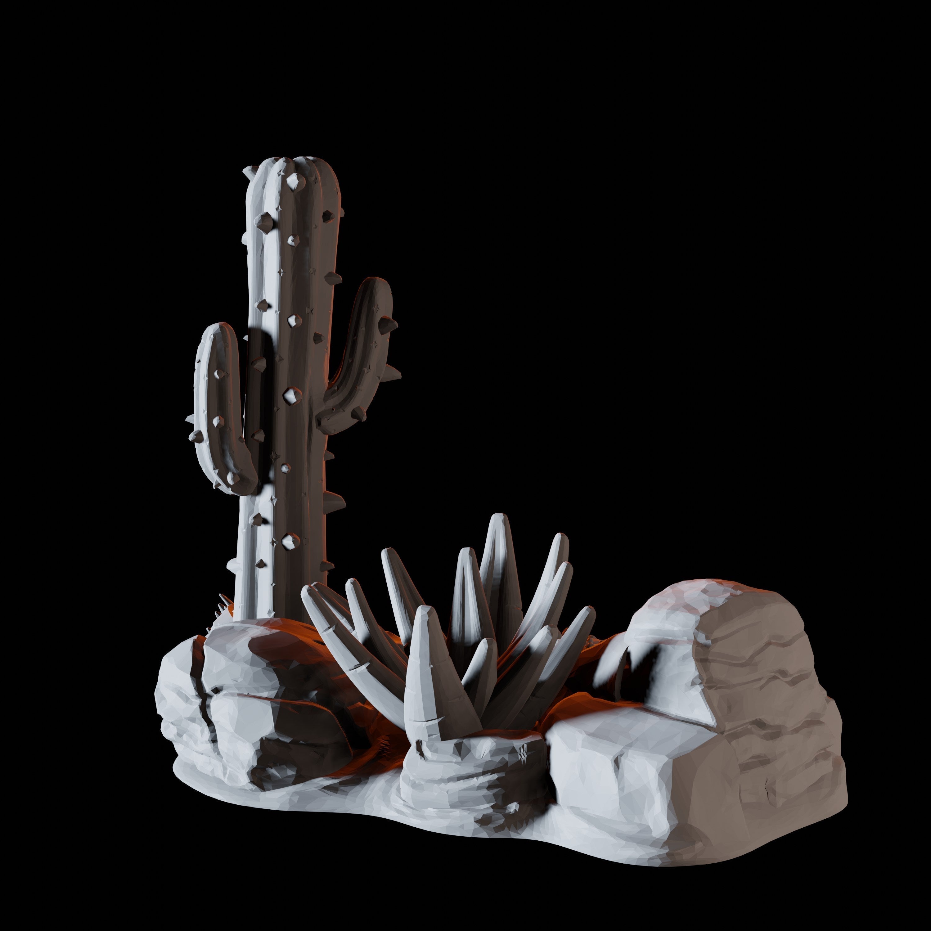 Cactus and Scorpions - Desert Scatter Terrain Miniature for Dungeons and Dragons - Myth Forged