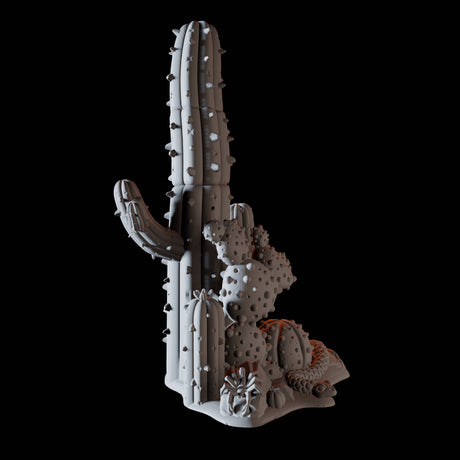 Cactus and Snake Miniature for Dungeons and Dragons, Pathfinder or other TTRPGs